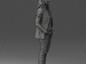 girl with long hair 0513 3d print ready 3D 打印模型