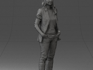 girl with long hair 0513 3d print ready 3D 打印模型