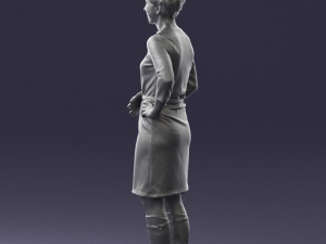 woman dress and long boots 0509 Model 3D