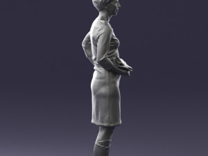 woman dress and long boots 0509 Model 3D