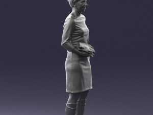 woman dress and long boots 0509 Model 3D