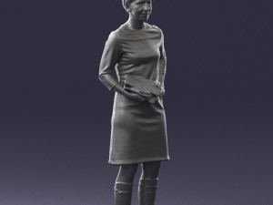 woman dress and long boots 0509 Model 3D