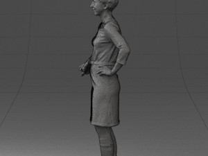 woman dress and long boots 0509 Model 3D