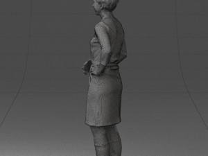 woman dress and long boots 0509 Model 3D