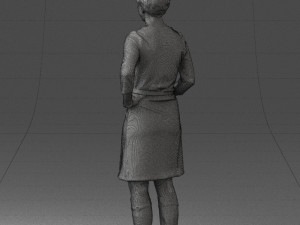 woman dress and long boots 0509 Model 3D
