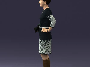 woman dress and long boots 0509 3d print ready 3D Print Model
