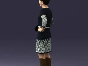 woman dress and long boots 0509 3d print ready 3D Print Model
