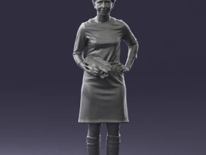 woman dress and long boots 0509 3d print ready 3D Print Model