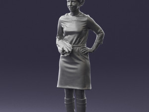 woman dress and long boots 0509 3d print ready 3D Baskı Modeli