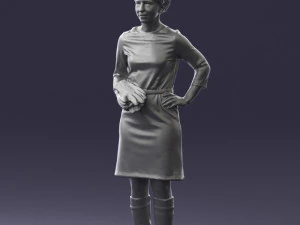 woman dress and long boots 0509 3d print ready 3D Print Model