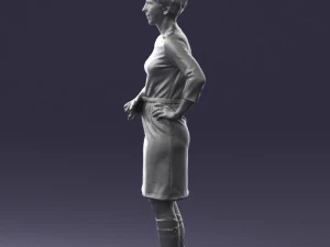 woman dress and long boots 0509 3d print ready 3D Print Model