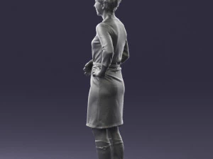 woman dress and long boots 0509 3d print ready 3D Print Model