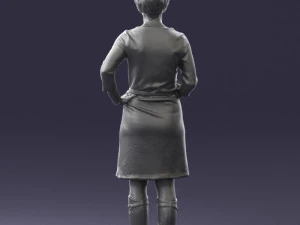 woman dress and long boots 0509 3d print ready 3D Print Model