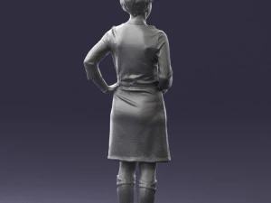 woman dress and long boots 0509 3d print ready 3D Print Model