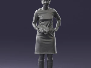 woman dress and long boots 0509 3d print ready 3D Print Model
