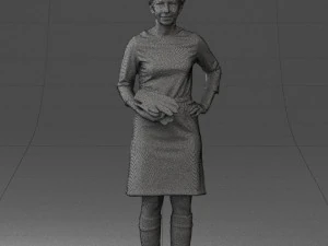 woman dress and long boots 0509 3d print ready 3D Print Model