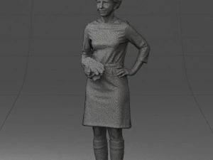 woman dress and long boots 0509 3d print ready 3D Print Model