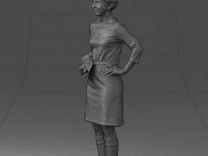 woman dress and long boots 0509 3d print ready 3D Print Model