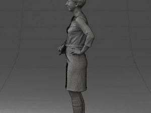 woman dress and long boots 0509 3d print ready 3D Print Model