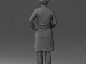 woman dress and long boots 0509 3d print ready 3D Print Model