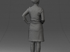 woman dress and long boots 0509 3d print ready 3D Baskı Modeli