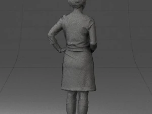 woman dress and long boots 0509 3d print ready 3D Print Model