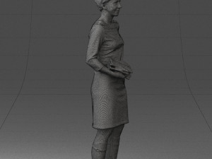woman dress and long boots 0509 3d print ready 3D Baskı Modeli