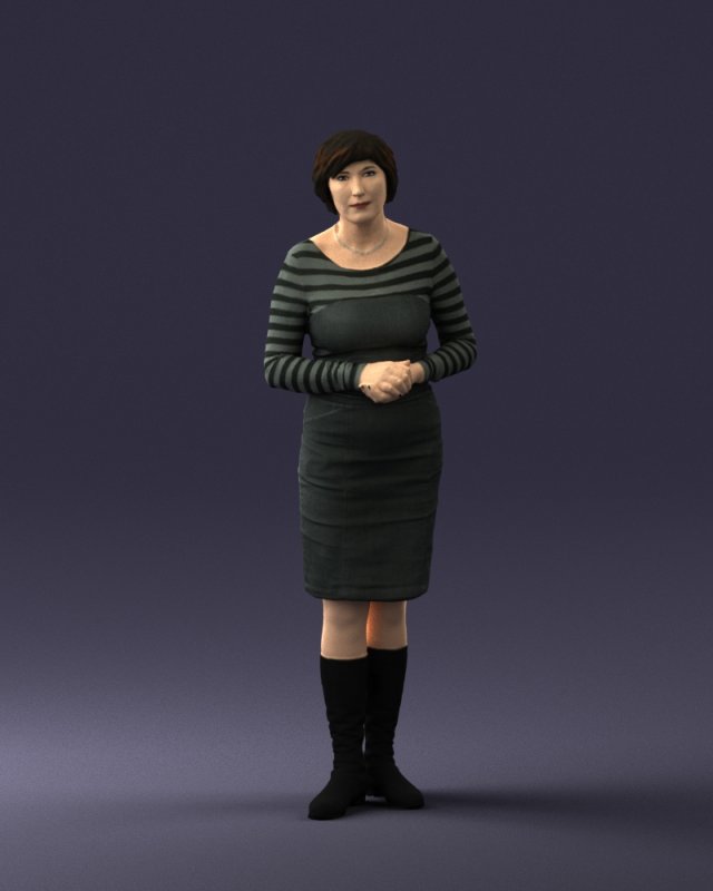 girl tunic and boots 0508 3D Model .c4d .max .obj .3ds .fbx .stl .blend 