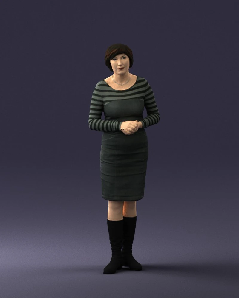 girl tunic and boots 0508 3D Model .c4d .max .obj .3ds .fbx .stl .blend 