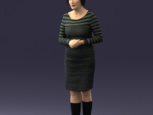 girl tunic and boots 0508 3D Model