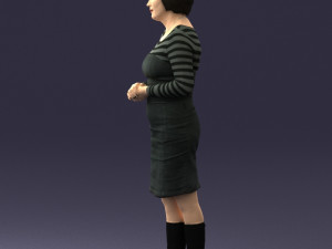 girl tunic and boots 0508 3D Model