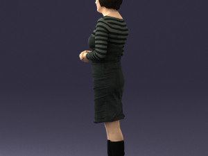 girl tunic and boots 0508 3D Model