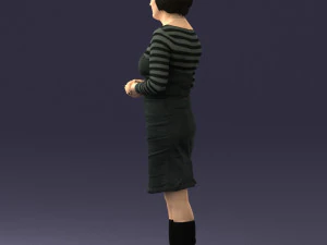 girl tunic and boots 0508 3D Model