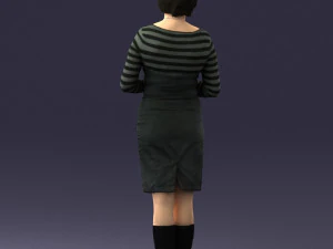 girl tunic and boots 0508 3D Model