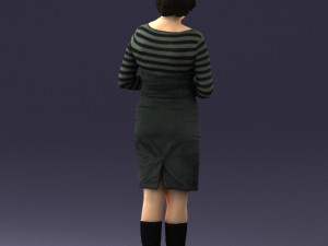 girl tunic and boots 0508 3D Model