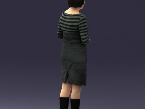 girl tunic and boots 0508 3D Model