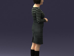 girl tunic and boots 0508 3D Model
