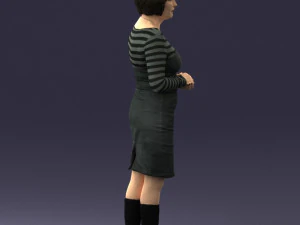 girl tunic and boots 0508 3D Model