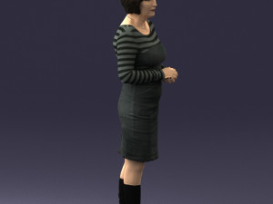 girl tunic and boots 0508 3D Model