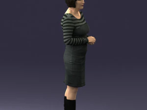 girl tunic and boots 0508 3D Model