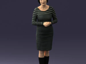 girl tunic and boots 0508 3D Model