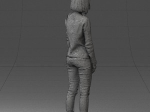 blonde in blue sweater 0507 3Dモデル