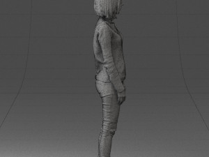 blonde in blue sweater 0507 3d print ready 3D Print Model