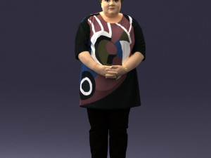plump lady colorful dress 0501 3D Model