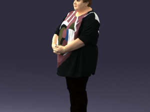 plump lady colorful dress 0501 Modelo 3D