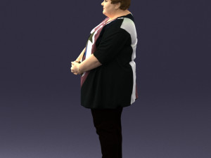 plump lady colorful dress 0501 Modelo 3D