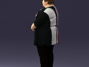 plump lady colorful dress 0501 Modelo 3D