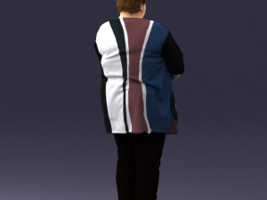 plump lady colorful dress 0501 Modelo 3D