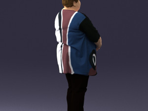 plump lady colorful dress 0501 Modelo 3D