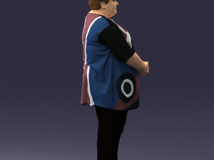 plump lady colorful dress 0501 Modelo 3D